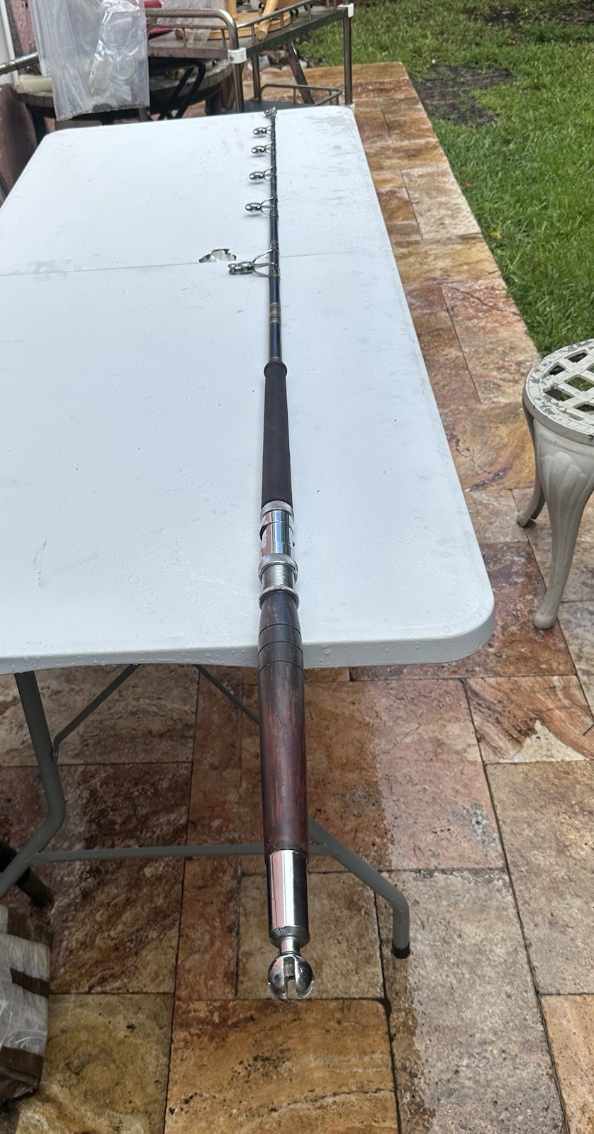 Vintage Garcia B793 Custom East Coast Spec Big Game Rod w/ Mildrum Roller Guides