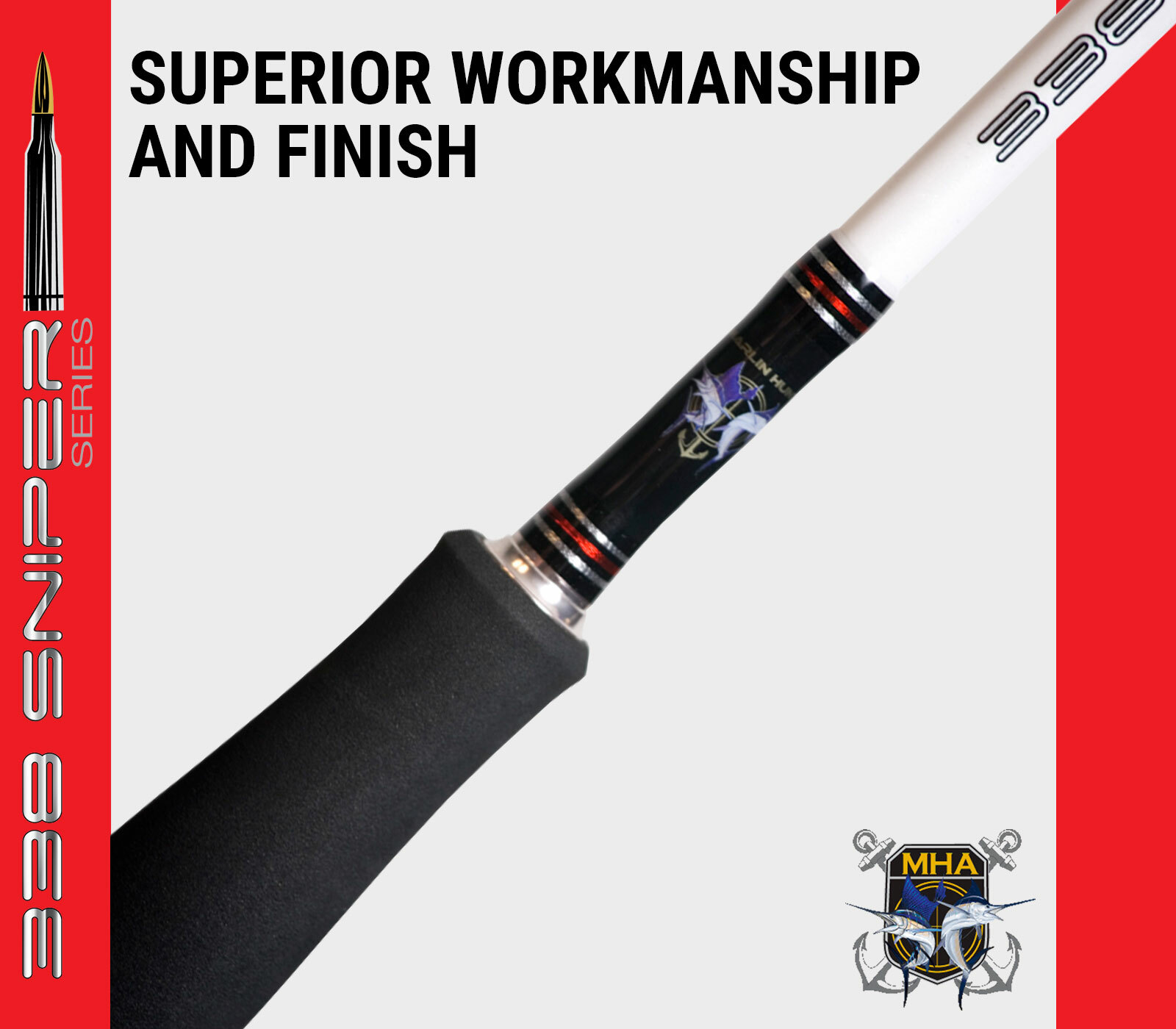 SNIPER 6’6″ Spinning Fishing Rod JAPANESE Toray Graphite FUJI Guides & Reel seat