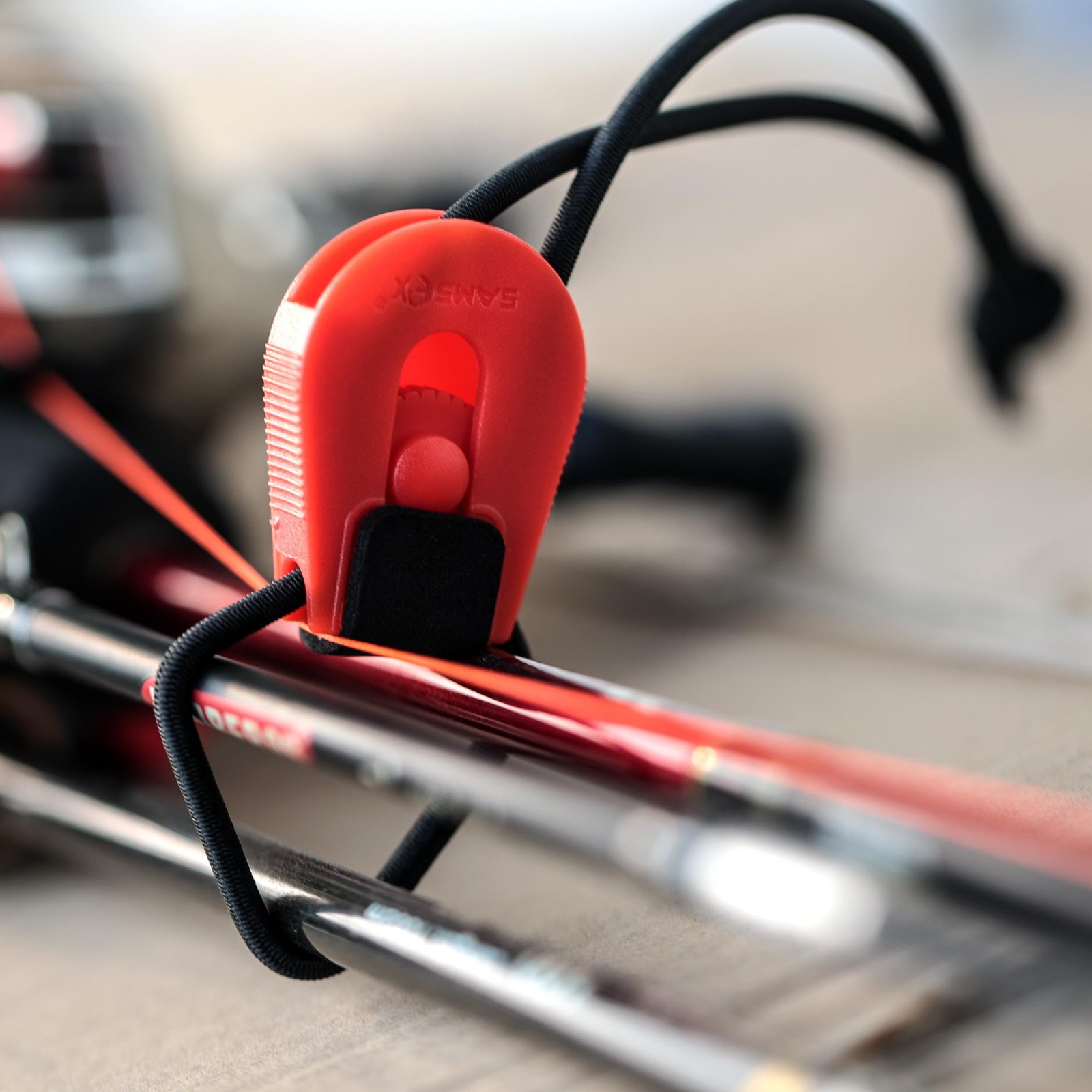 SAMSFX Fishing Rods Belt Stretchy Smart Adjustable, 8pcs, 4 Colors Mixed B
