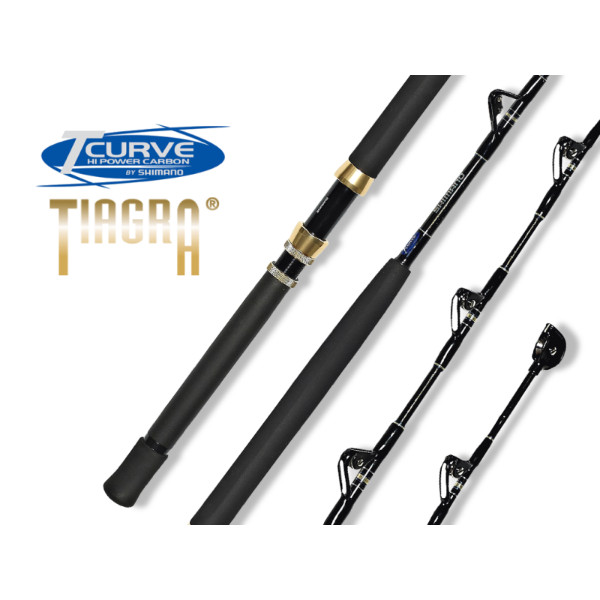 Shimano Fishing Rod TCurve Tiagra 37Kg Standup Bent Butt 5’4″ 2Pc