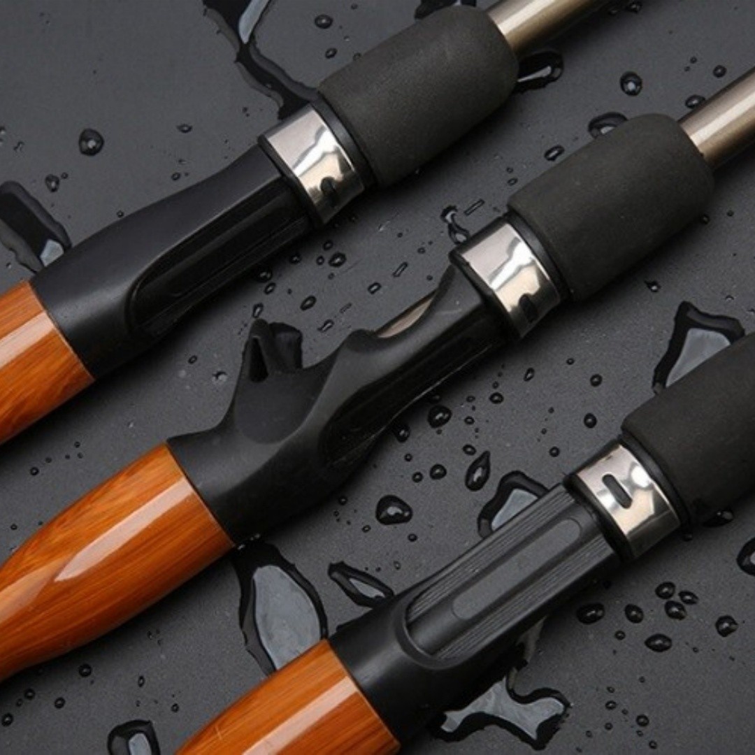 Mini Fishing Spinning Casting Rod 1.3-1.8m Telescopic Carbon Fiber Pole Sea Bass