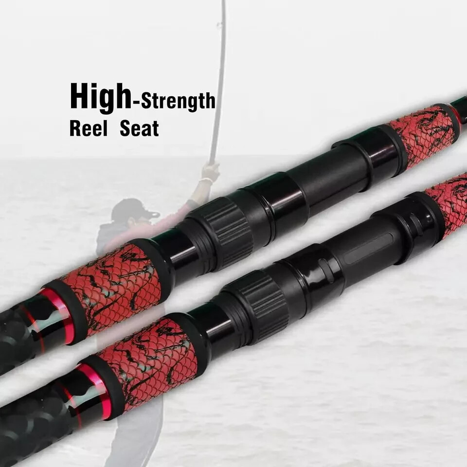 Surf Fishing Rod Graphite Travel Fishing Pole 2PC/3PC Portable Solid Carbon Fibe