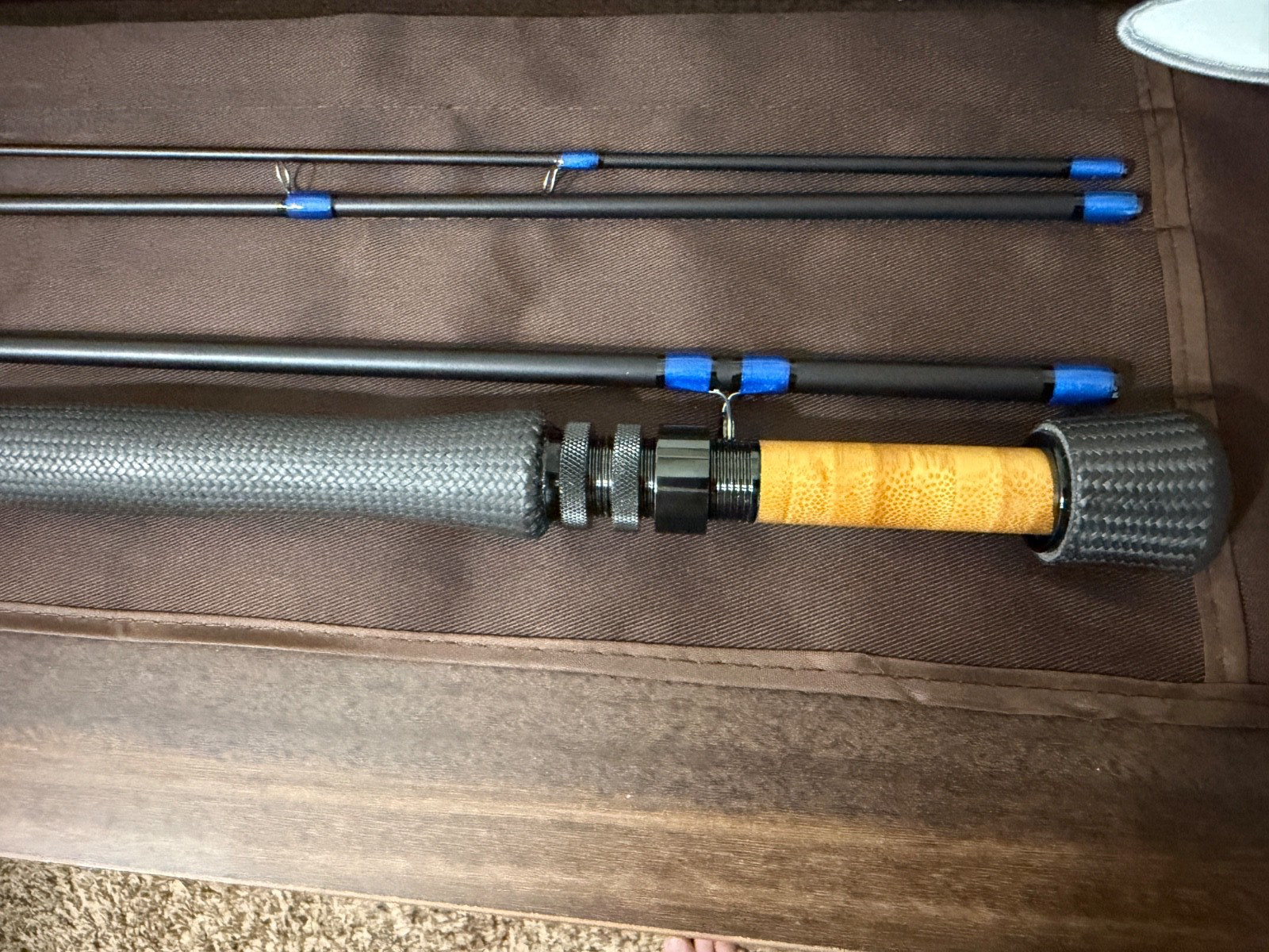 Custom Diamondback 10′ 1 Wt Ideal Nymph Fly Rod- Carbon Grip, REC Recoil Guides