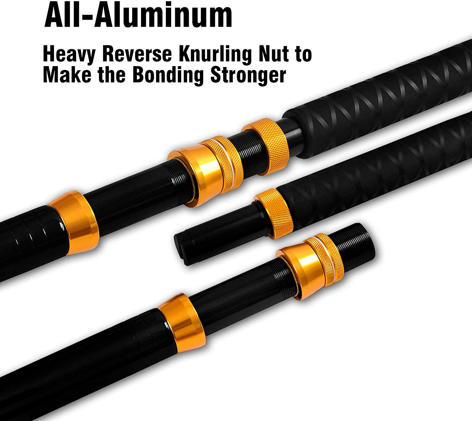 Bent/Straight Butt Trolling Rod 2PC Saltwater Offshore Roller Boat Fishing Pole