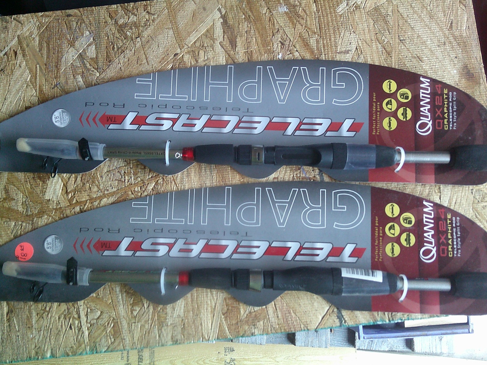 2 PC. LOT QUANTUM Graphite Telecast Rod Bass Trout Grayling Crappie
