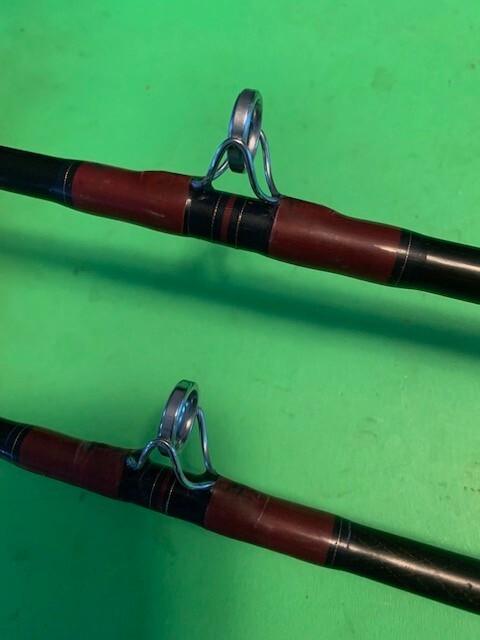 MATCHING PAIR OF 2 DAIWA SEALINE POWERLIFT 7 FOOT CONVENTIONAL FISHING RODS