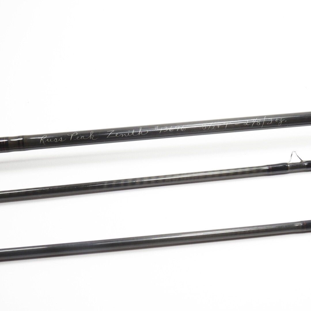 Russ Peak “Zenith” Graphite Fly Rod. 8’ 6” & 9’. 2-Tips. W/ Tube & Sock.