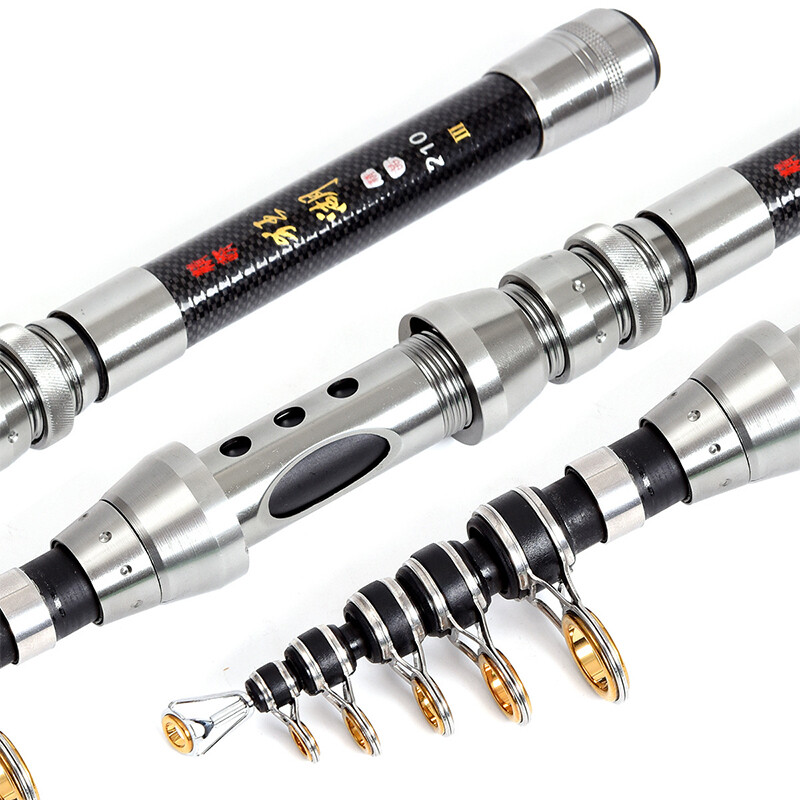 Carbon Fiber Telescopic Fishing Rod Pole Reel Combo Sea Saltwater Freshwater Kit