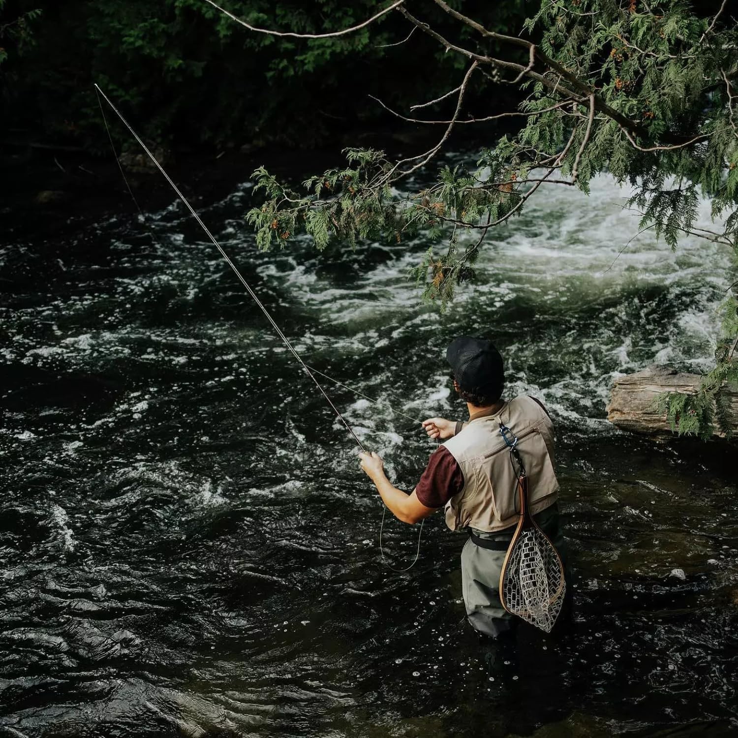 Portable 4’2″ Fly Rod with Custom Tapered Line – Perfect for On-The-Go Fishing