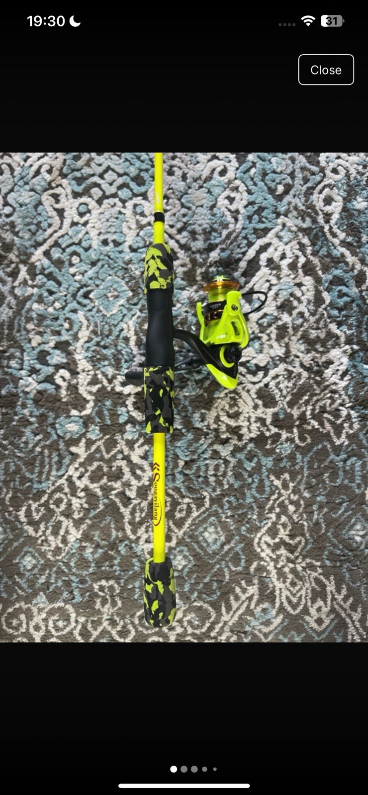 Yellow And Black Ultra Light Fishing Rod 5.5ft