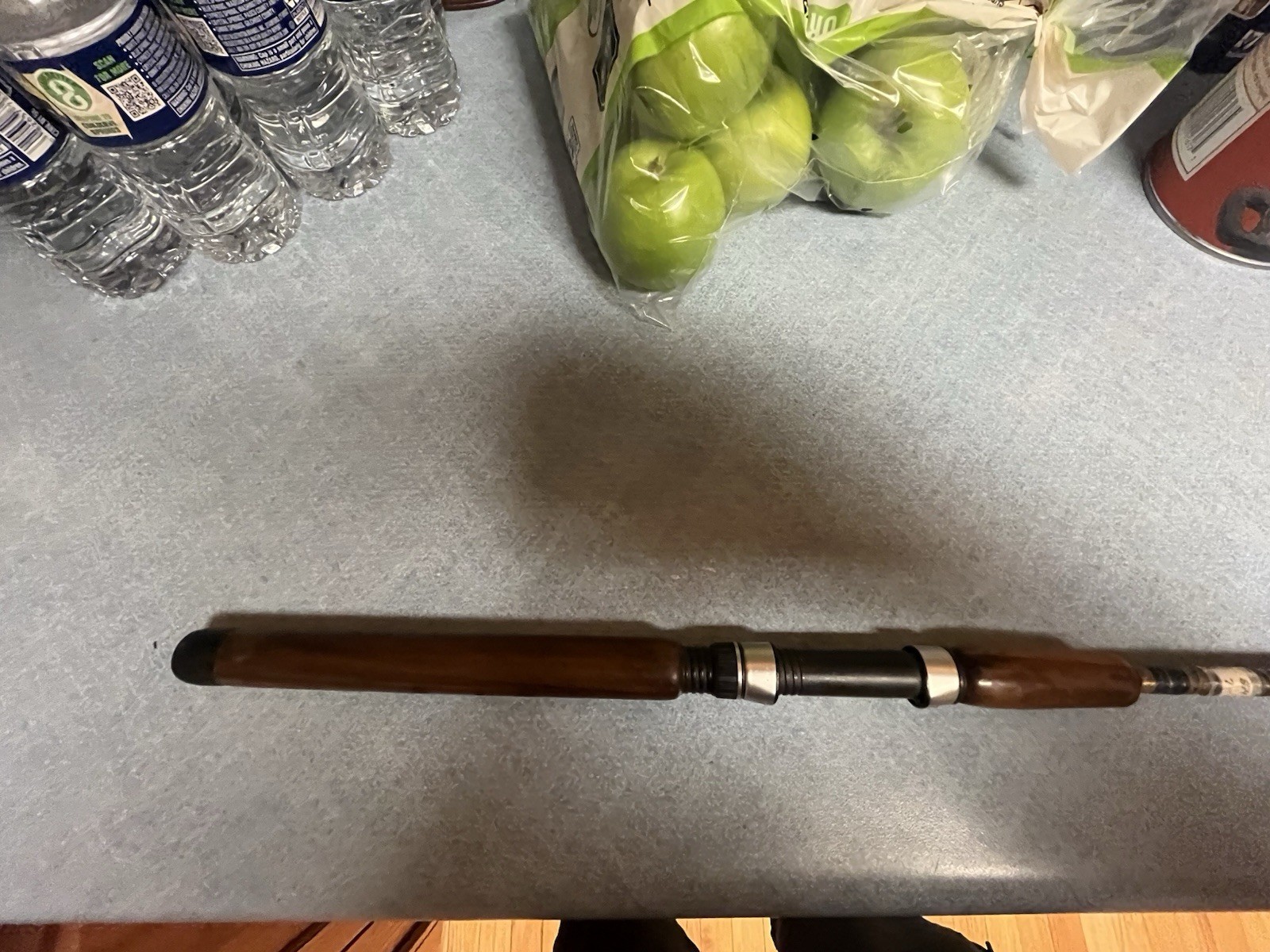 Custom Vintage spinning Medium 6’ Graphite Rod W/Wooden Handle