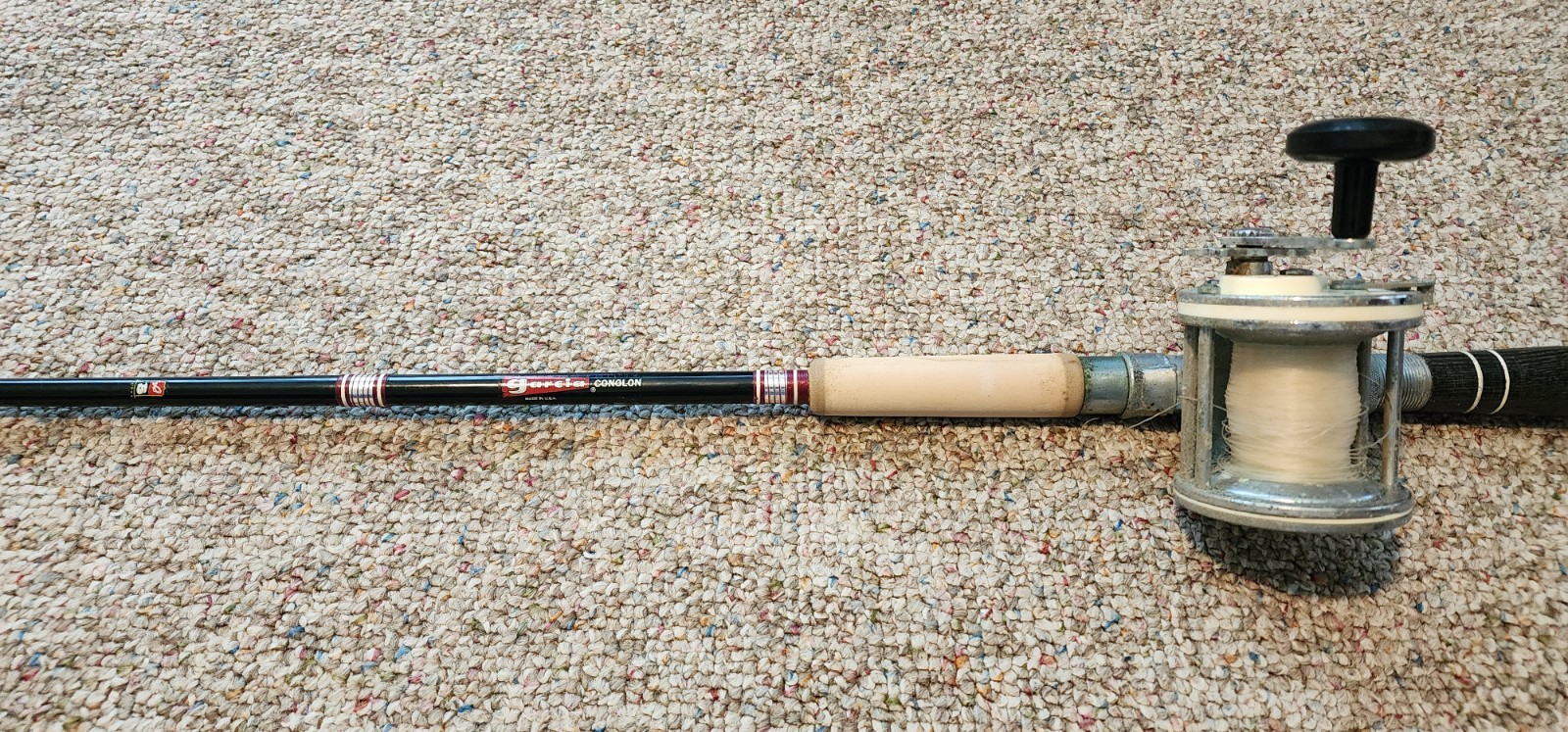 VINTAGE GARCIA CONOLON 2897-A VINTAGE ROD, 6’6″ USED + GARCIA MITCHELL 624 REEL