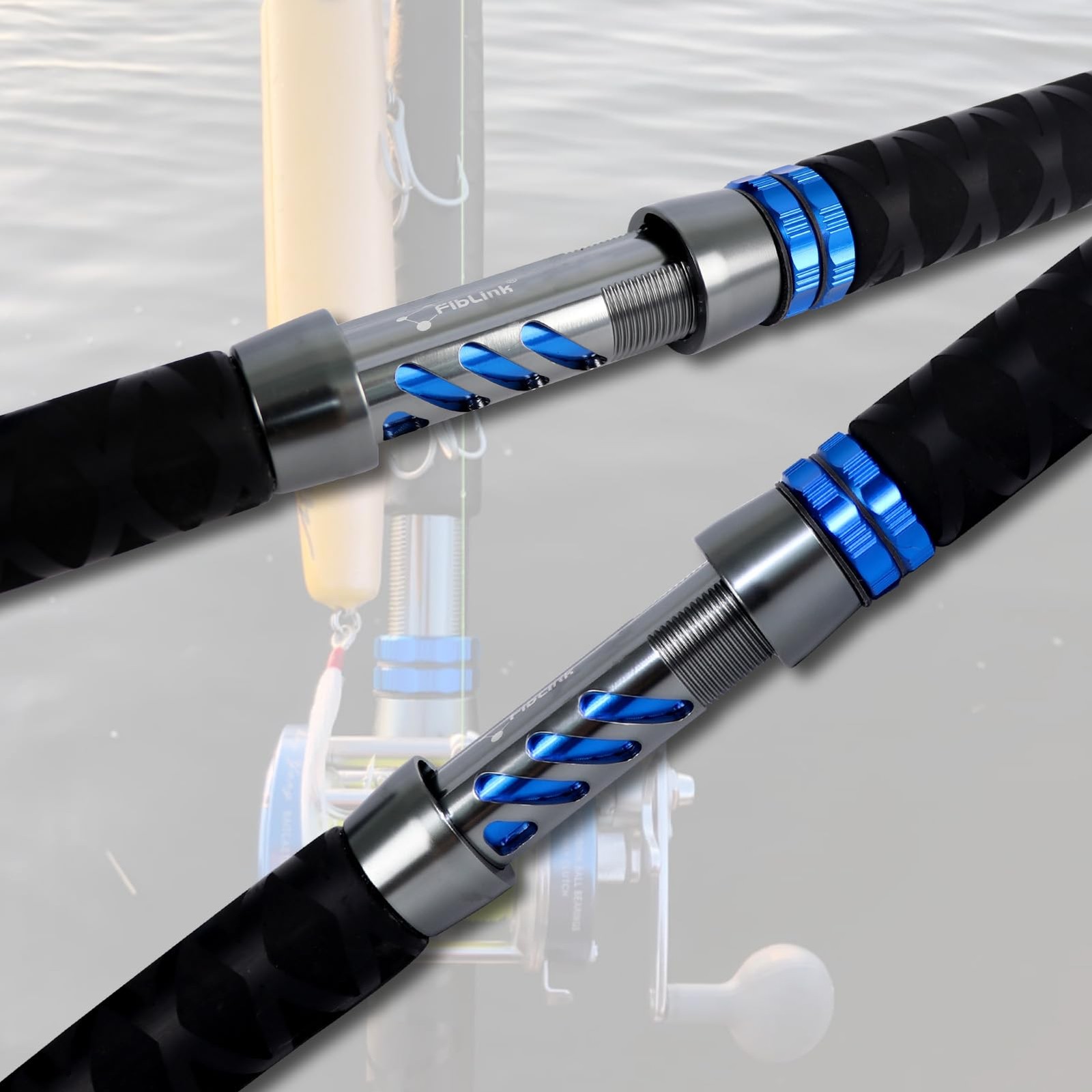 Fiblink Catfish Fishing Rod 1 Piece/2 Piece Catfishing Fishing Pole Portable Tra