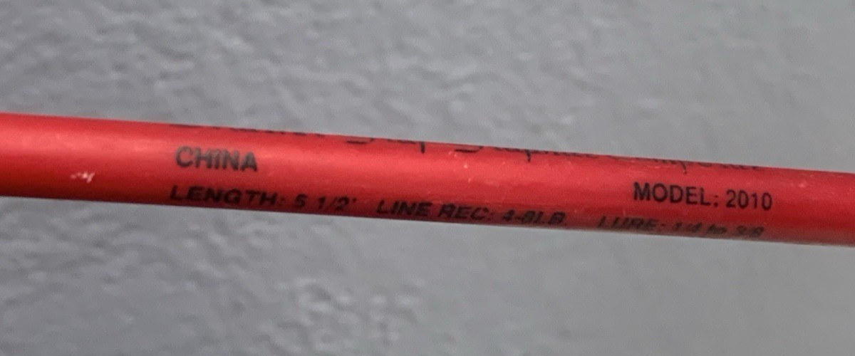 Vintage Master 6ft Fishing Tackle Co Spin Cast Rod Model 2010