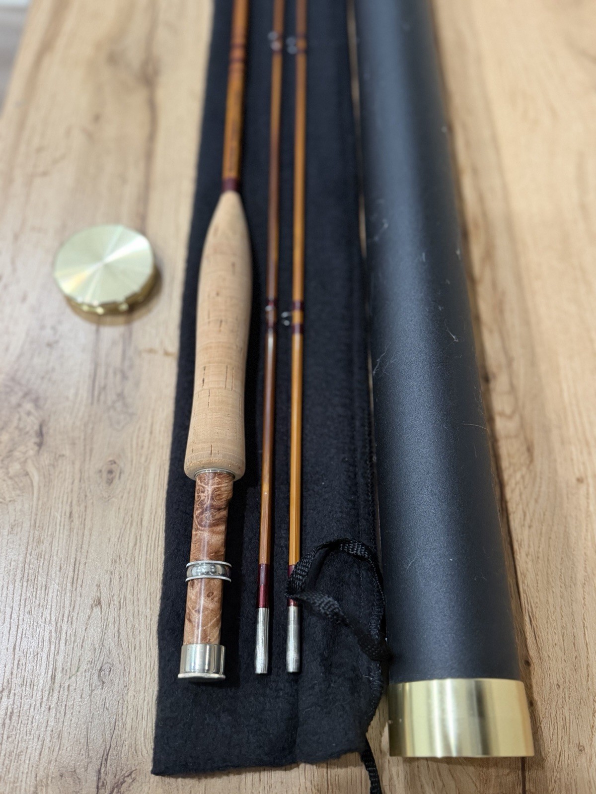 custom 7-foot, 4-weight fly rod handcrafted from Tonkin cane Richard Nelson