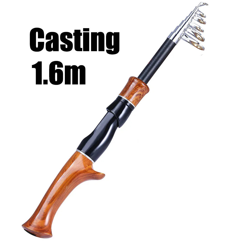Sougayilang 1.6M Telescopic Fishing Rod Spinning Casting Lightweight Portable
