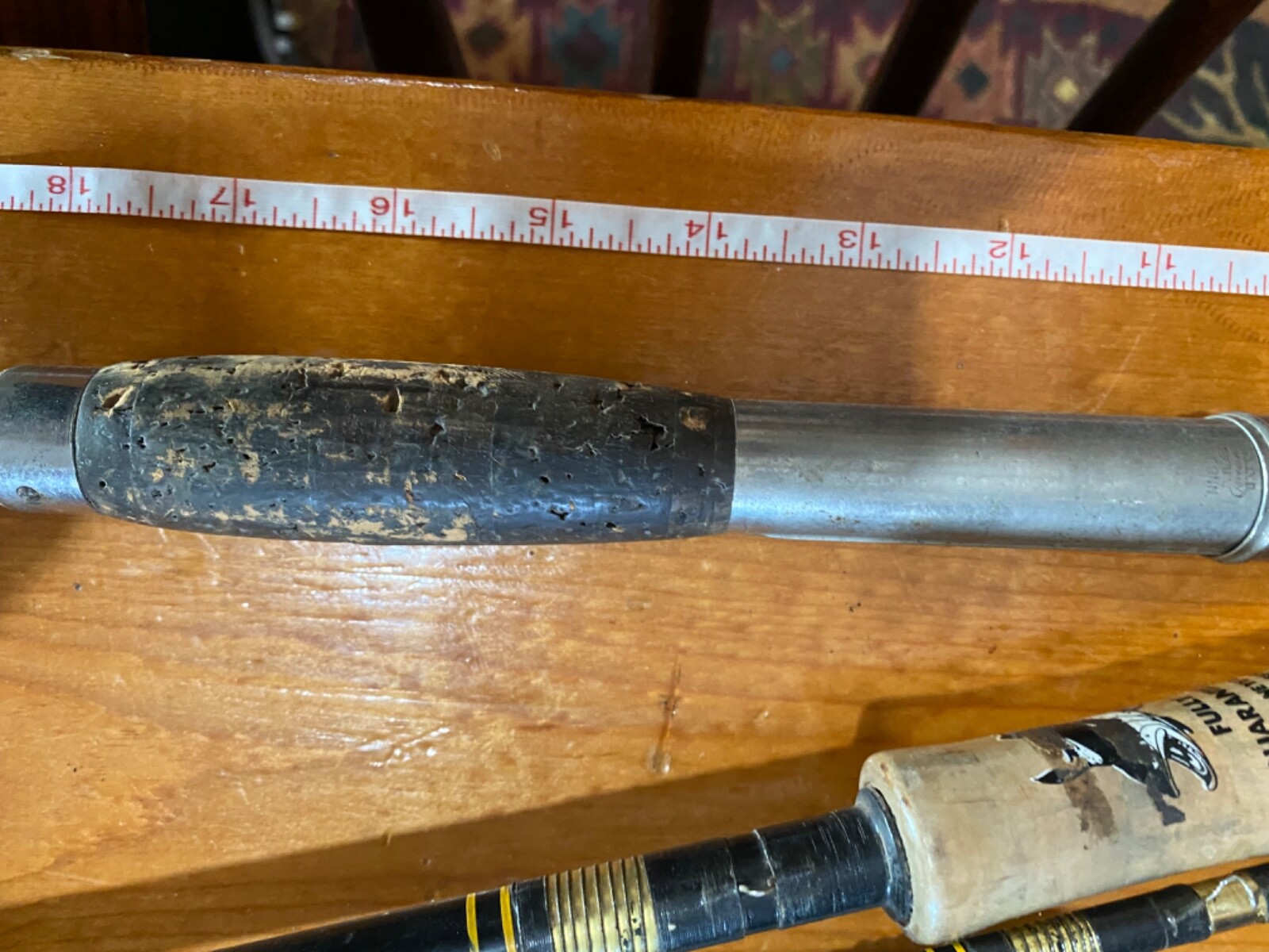 Vintage from estate telescoping, old antique fishing pole, took out the photos