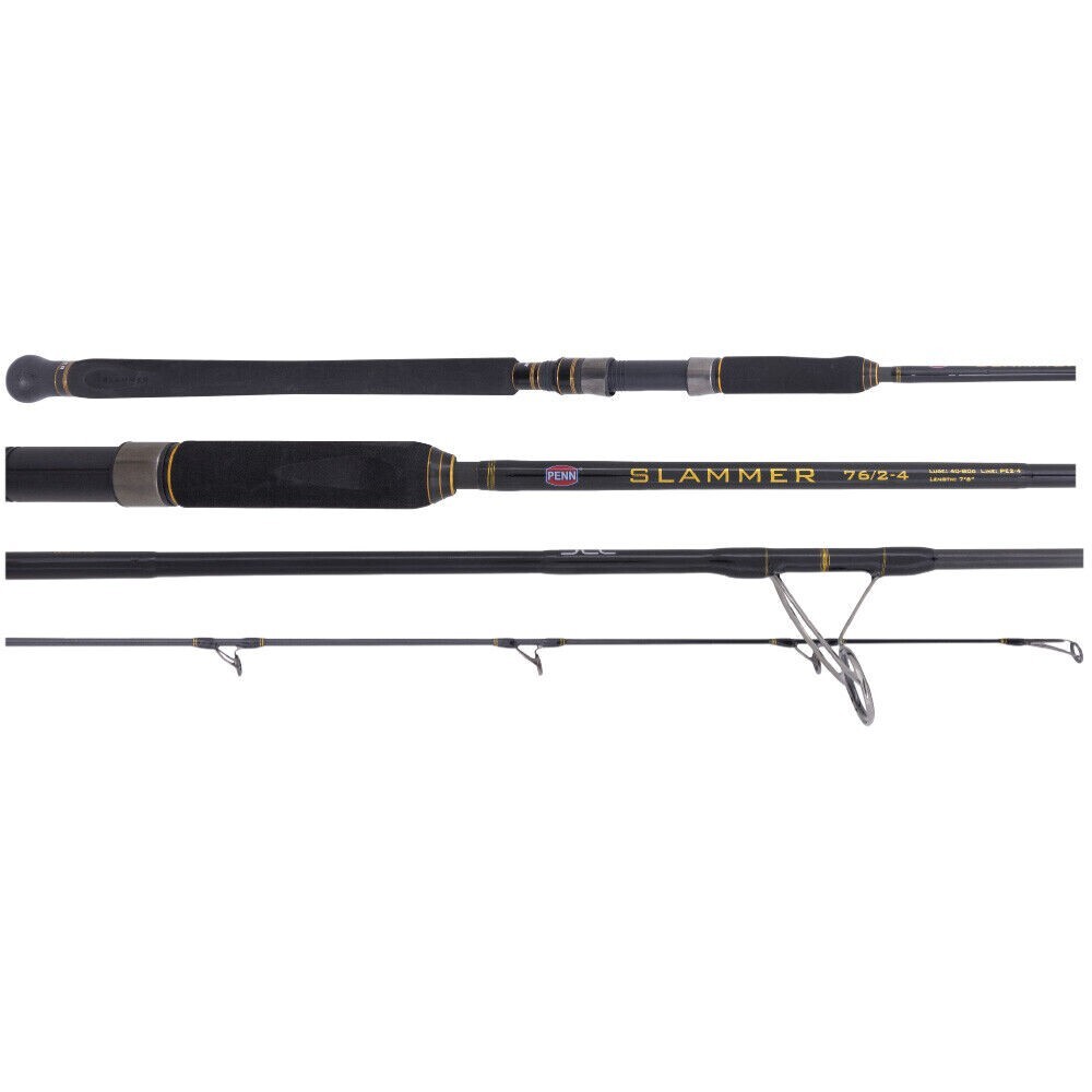 PENN Slammer 792M Spin Rod 7’9″ / PE 1-2 2 Piece – New 2022 Model