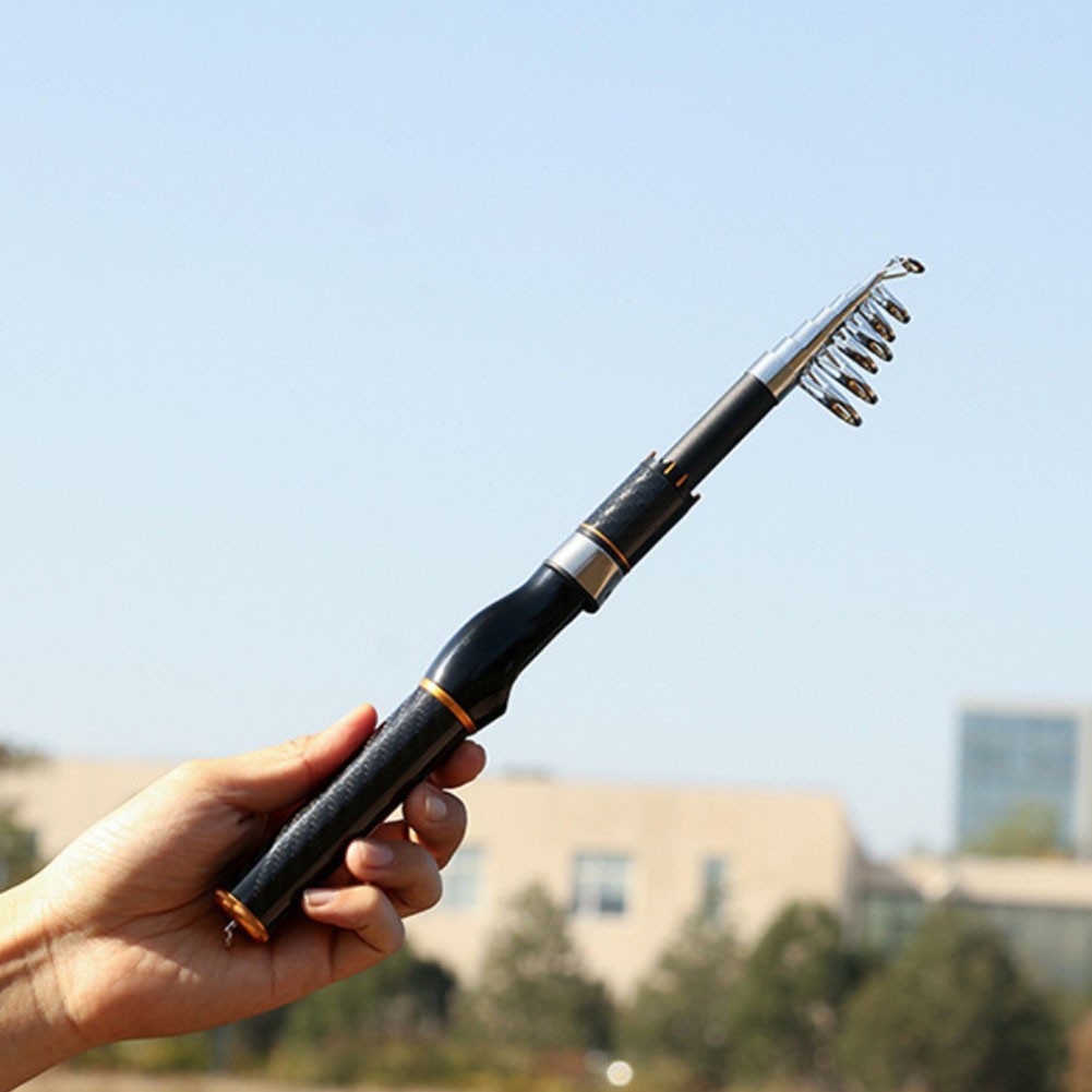 Portable Telescopic Fishing Rod Sea and Freshwater Use 1 8 to for 2 1 Meter Long