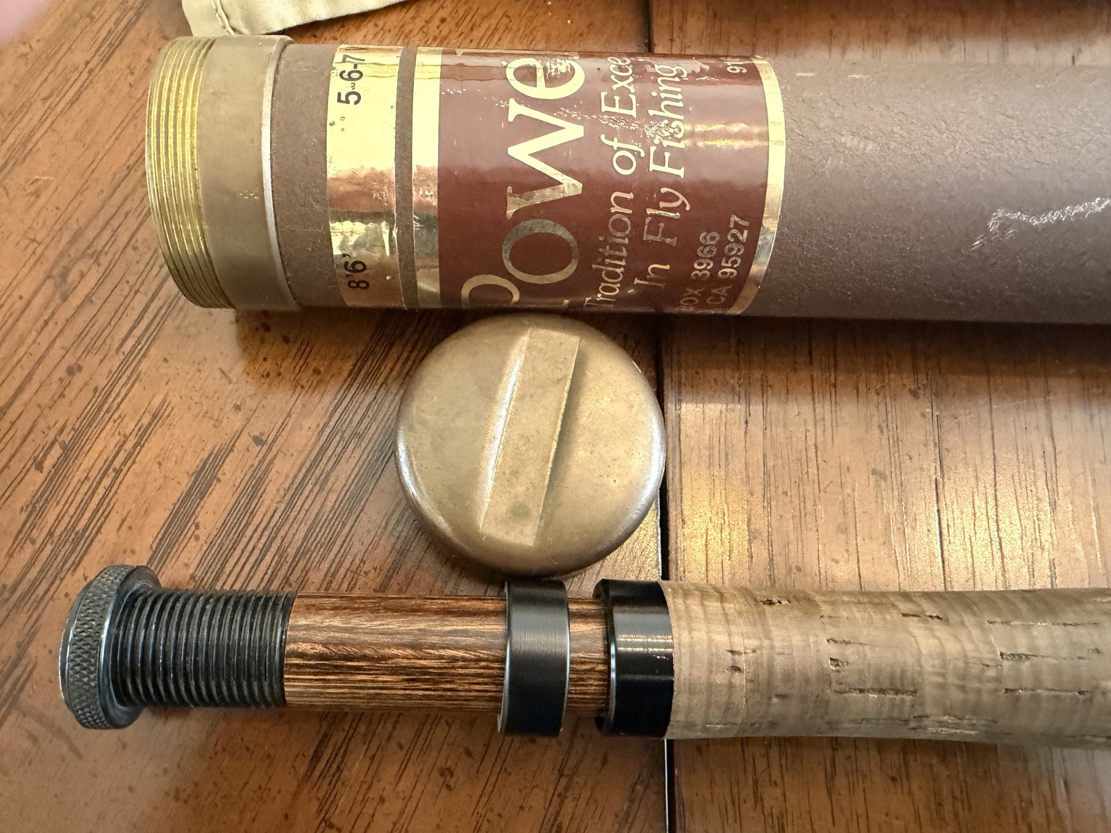 POWELL SIGNATURE 8’6″ 5/6/7 WT FLY ROD CHICO CA / TUBE & BAG GREAT CONDITION