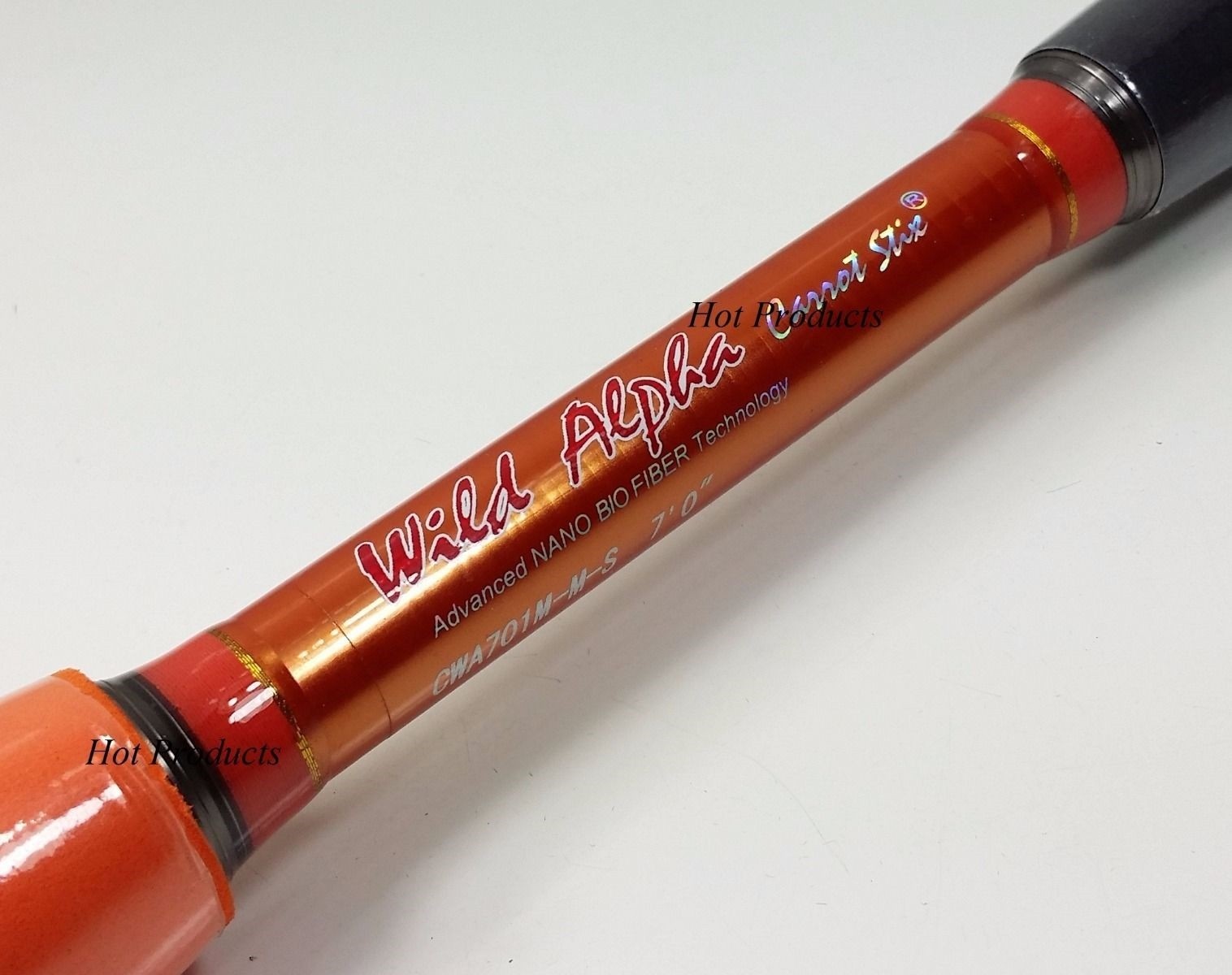 7′ MEDIUM SPINNING Carrot Stix ORANGE Alpha Bass Fishing Rod CWA701M-M-S