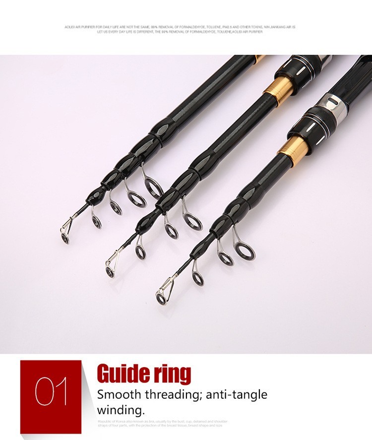 Glass Fiber Telescopic Surf Rod for Saltwater Fishing 1.6-2.4m Travel Pole