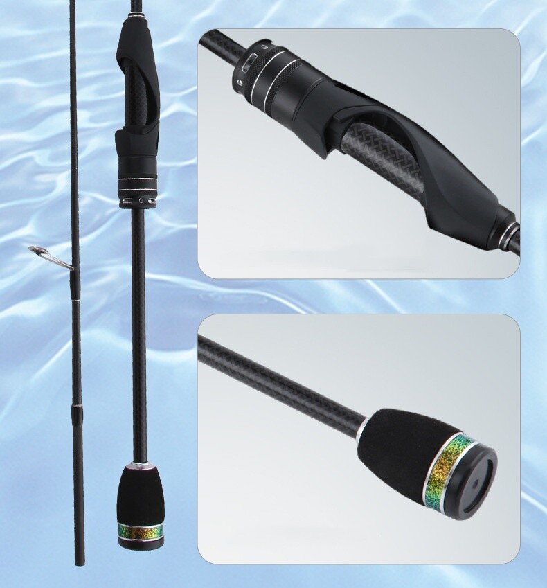 Fishing Rod 1.68M 1.8M Spinning Carbon Fiber Rod Lure Fishing Rod 2 section Pole