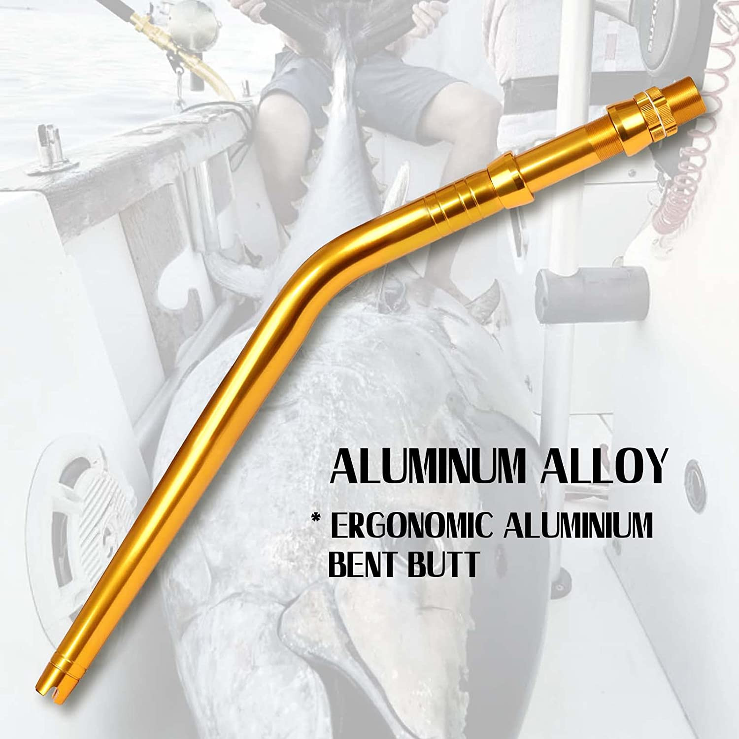 2-Piece Bent Butt Trolling Rod Saltwater Deep Sea Roller Big Game Fishing Pole