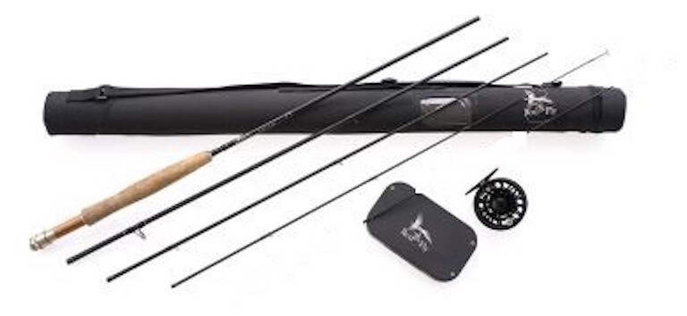 FLY FISHING ROD HI END COMBO 8ft.LW 4, 4 SEC Rod,Fly Reel, Lines, box 25 flies