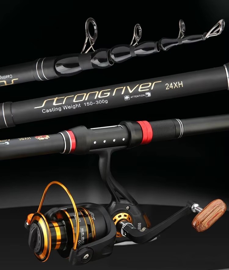 Telescopic Fishing Rod Sea Saltwater Freshwater Rods Extra Strong – Various