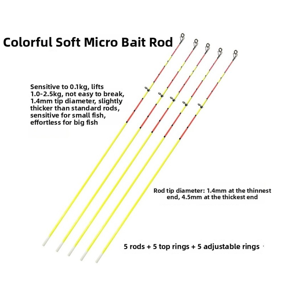 Fiberglass Fishing Rod Tip with Soft Section 55cm for Sea and Jig Fishing Rods