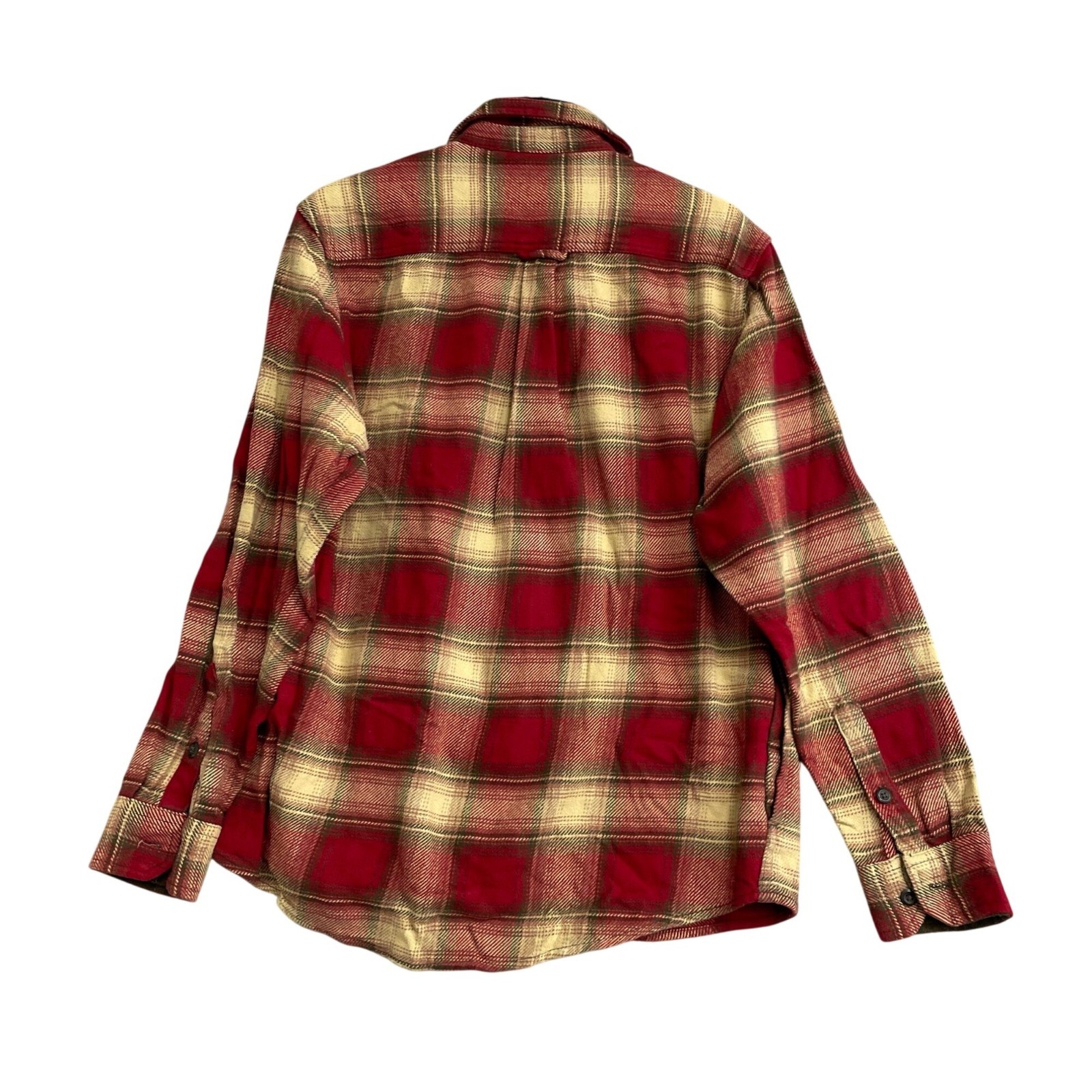 Orvis Men’s M Red Plaid Flannel Shirt Jacket Long Sleeve B1171