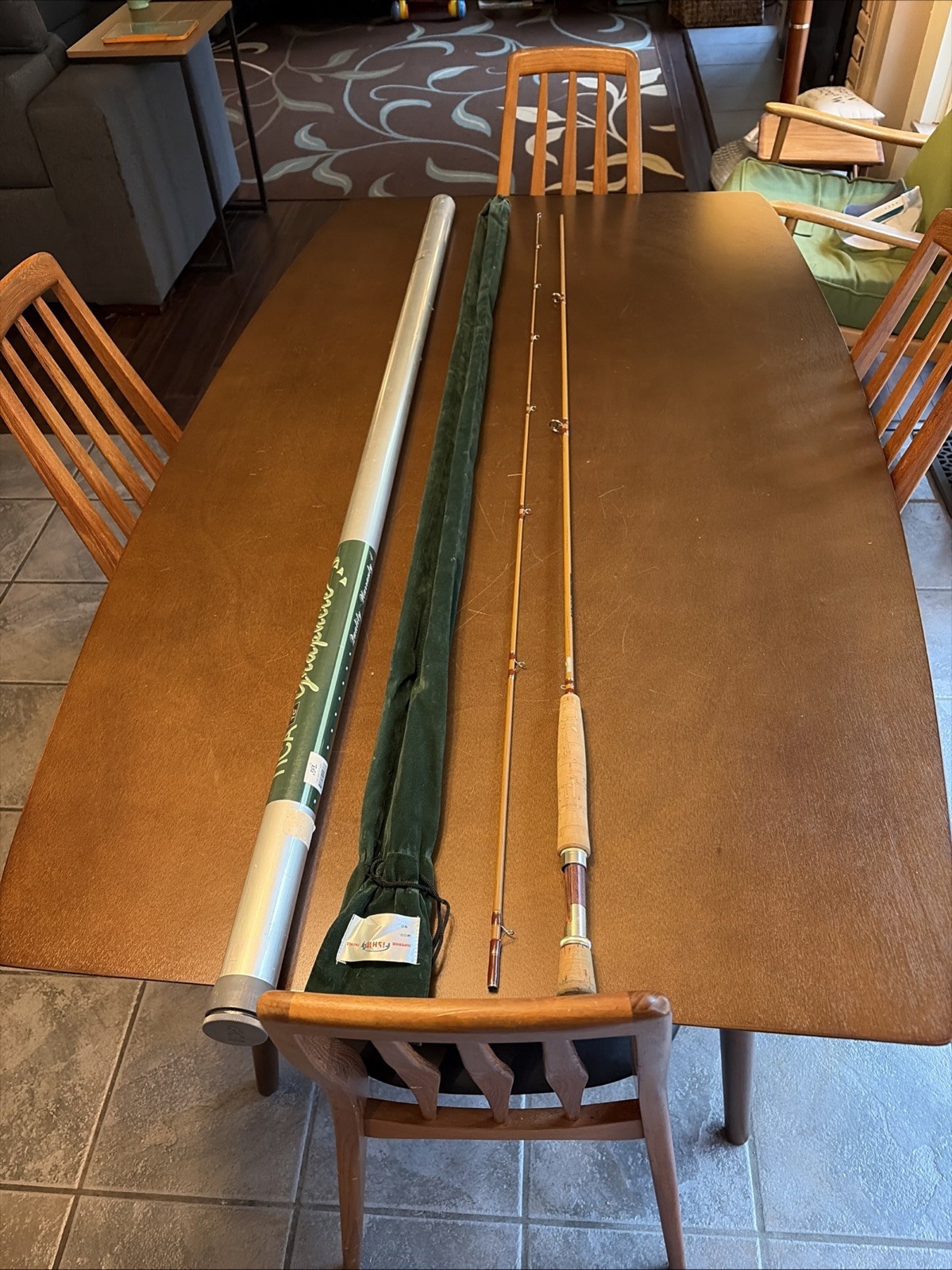 Tica TC3 Fly Rod Graphite 9Ft #7 #8 Vintage With tube and sock