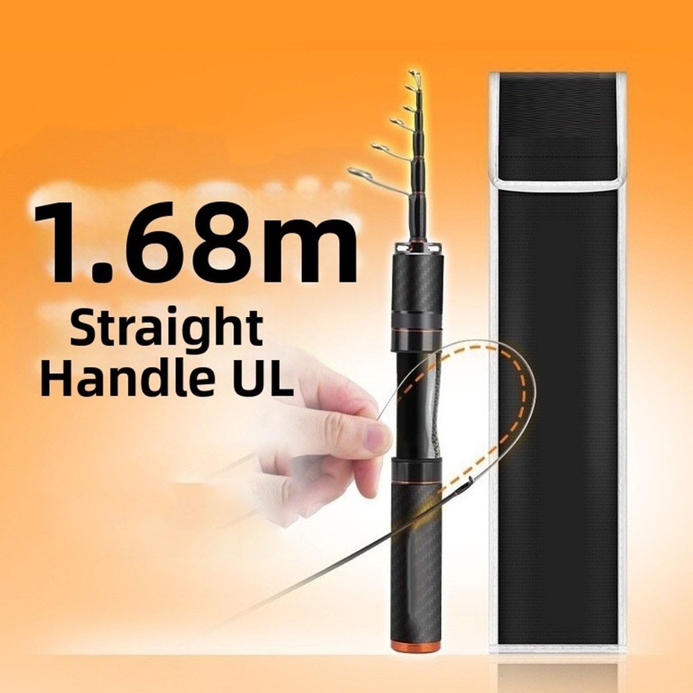 Portable Carbon Fiber Rod UL Light 1.5m 1.68m for Stream and River Use