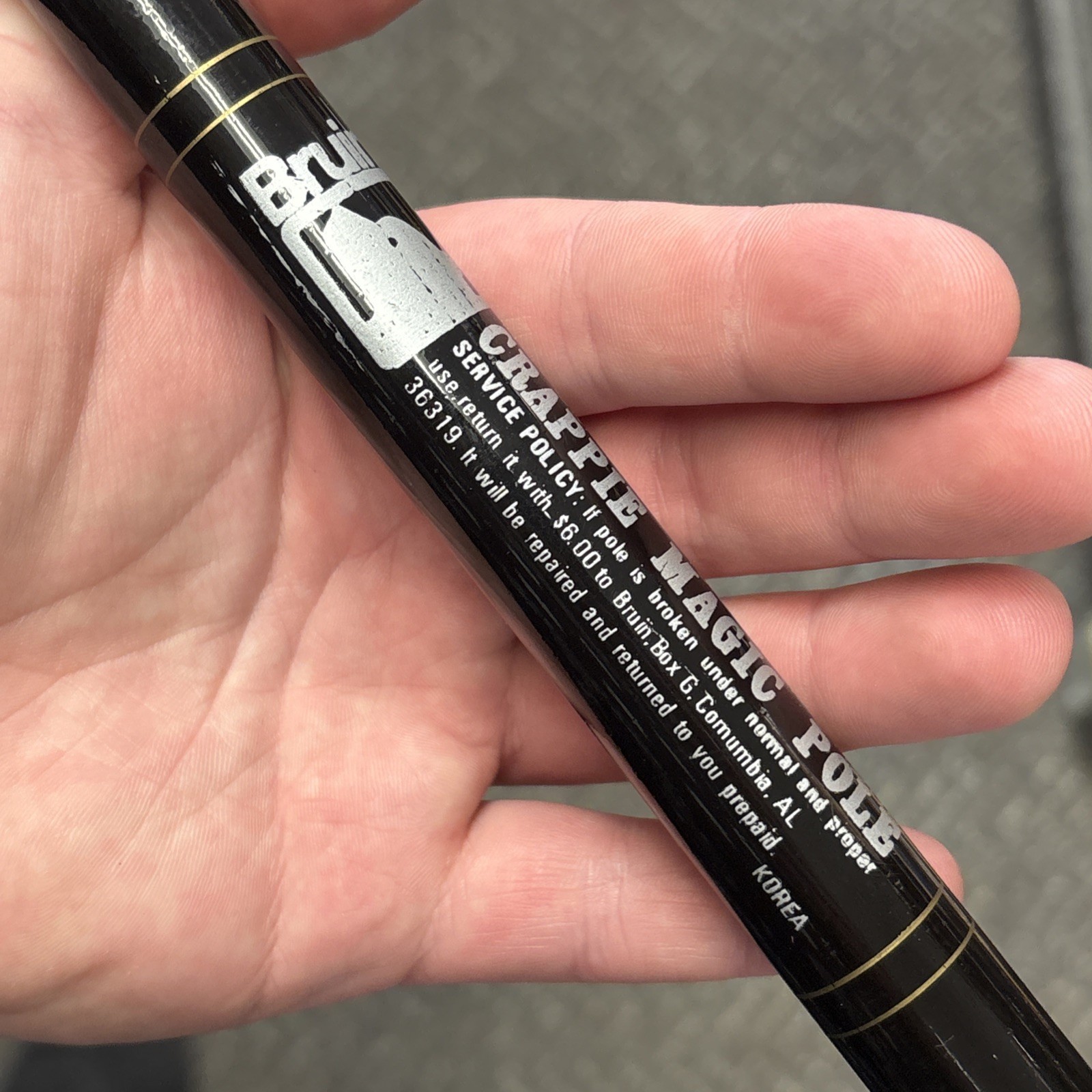 Bruin Crappie Magic Pole 10Ft 3 Section Fishing Rod 1 Piece