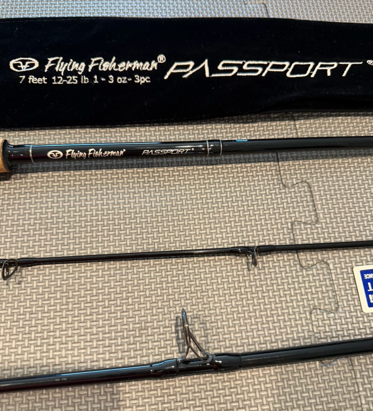 Flying Fisherman 7′ Passport Travel Spinning Fishing Rod 12-25 Lb 1-3 Oz -3 Pc