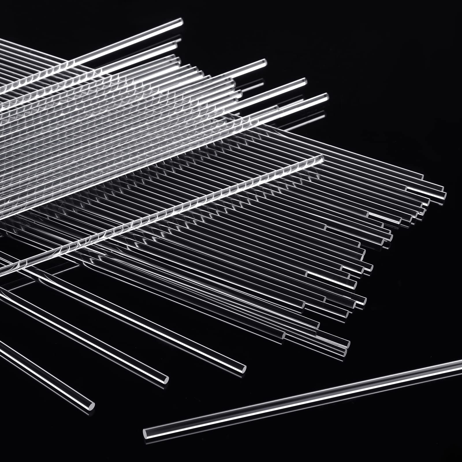 Vicenpal 120 Pcs 12 Inch Clear Acrylic Rods 3 mm Plant Stakes Acrylic Dowel R…
