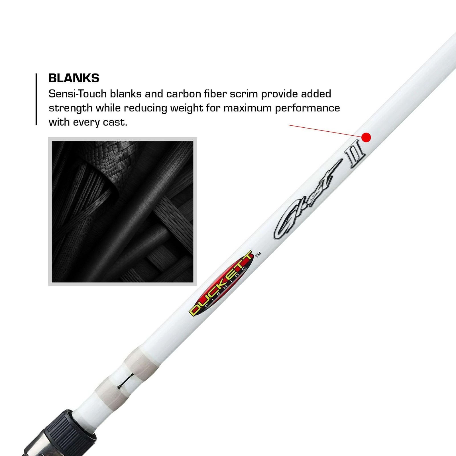 Duckett Fishing Ghost Ii 73 Medium Heavy Casting Rod Dfgt73Mh-C