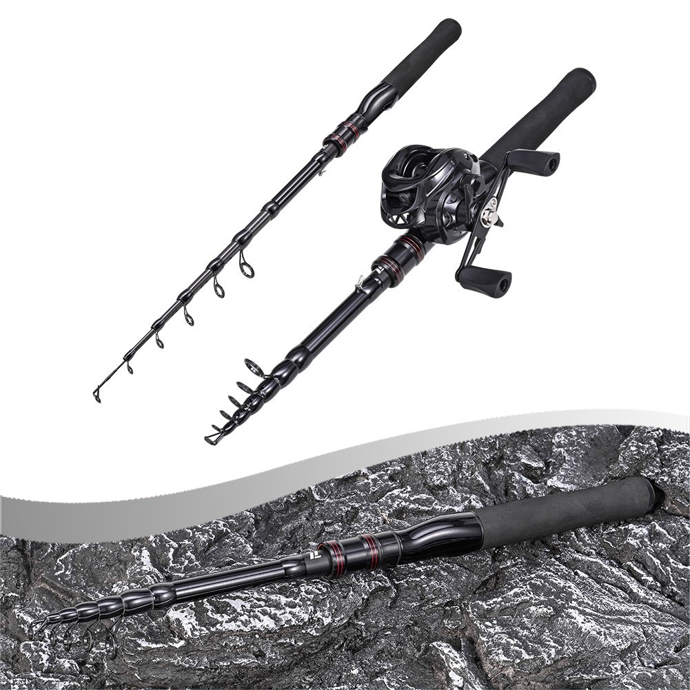 Telescopic Fishing Rod for Various Conditions Carbon Fiber Construction