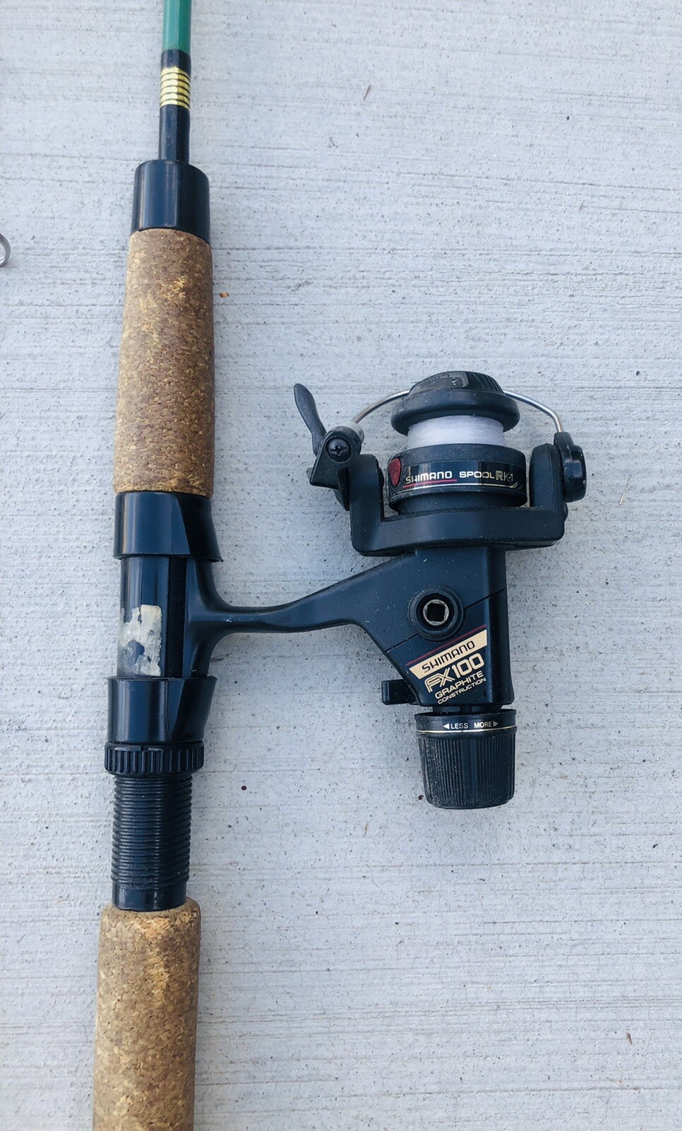 Vintage Pro Master No. 50 2 Piece 5’6” Fishing Rod With Shimano FX100 Reel