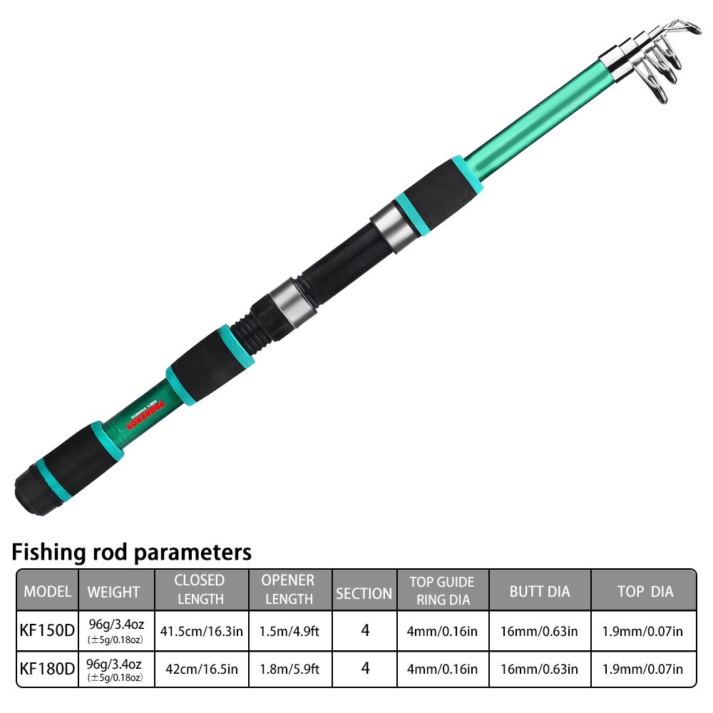 1pcs 1.5M/ 1.8M throwing fishing rod for beginners in sea fishing