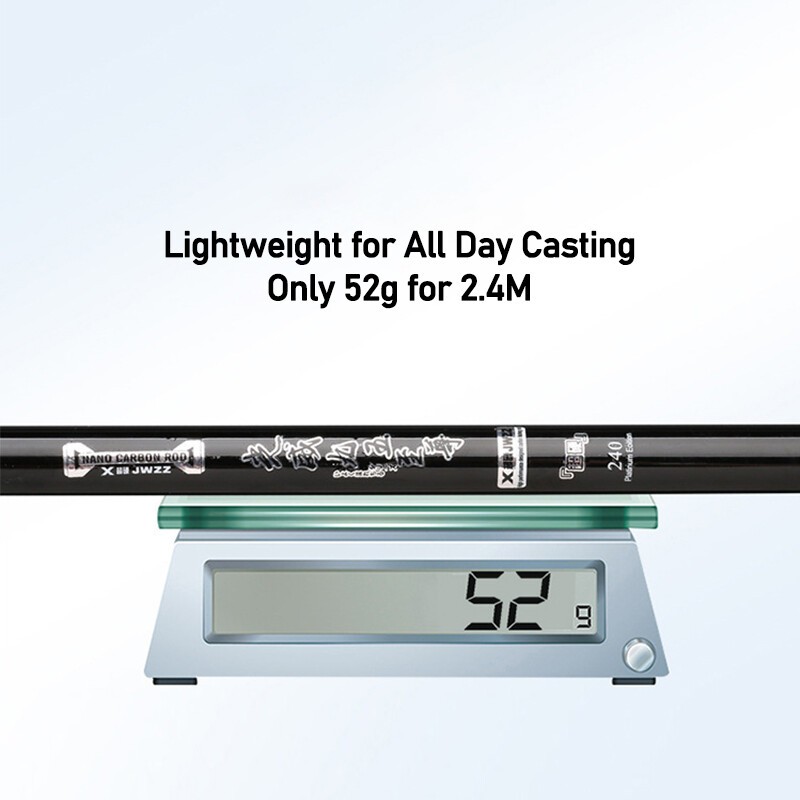 1.5M-5.4M Mini Power Telescopic Fishing Rod Carbon Fiber Carp Fishing Pole