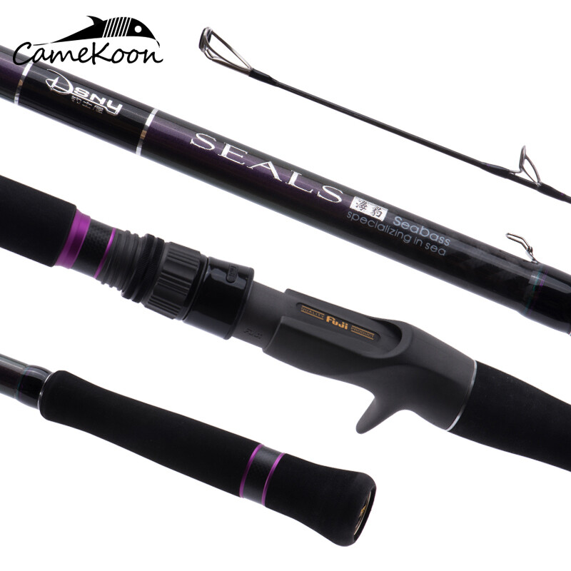 CAMEKOON Carbon Spinning Casting Rod with 3.2/3.6m Lure 30-120g for Bass Fishing