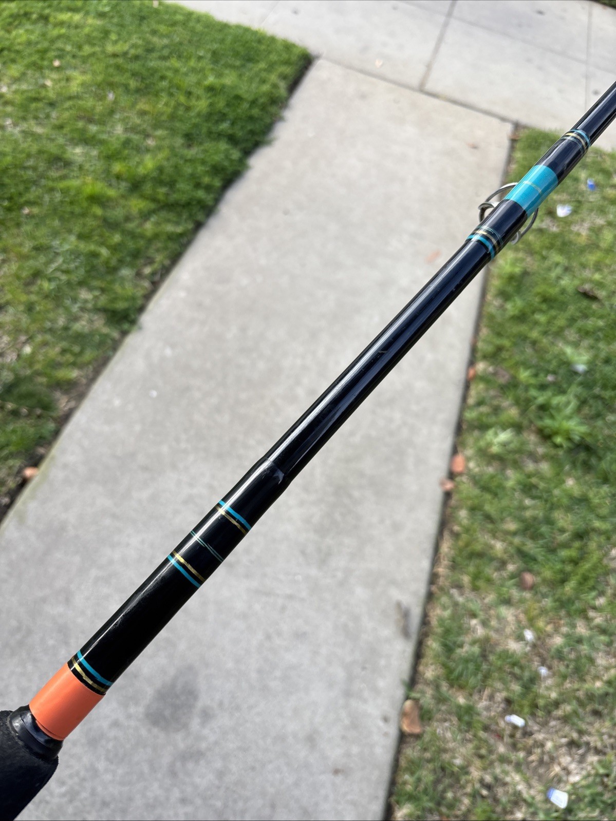 Calstar Grafighter 870L 7’ 15-30LB 1-Piece Fishing Rod USA READ 2 DAMAGED GUIDES
