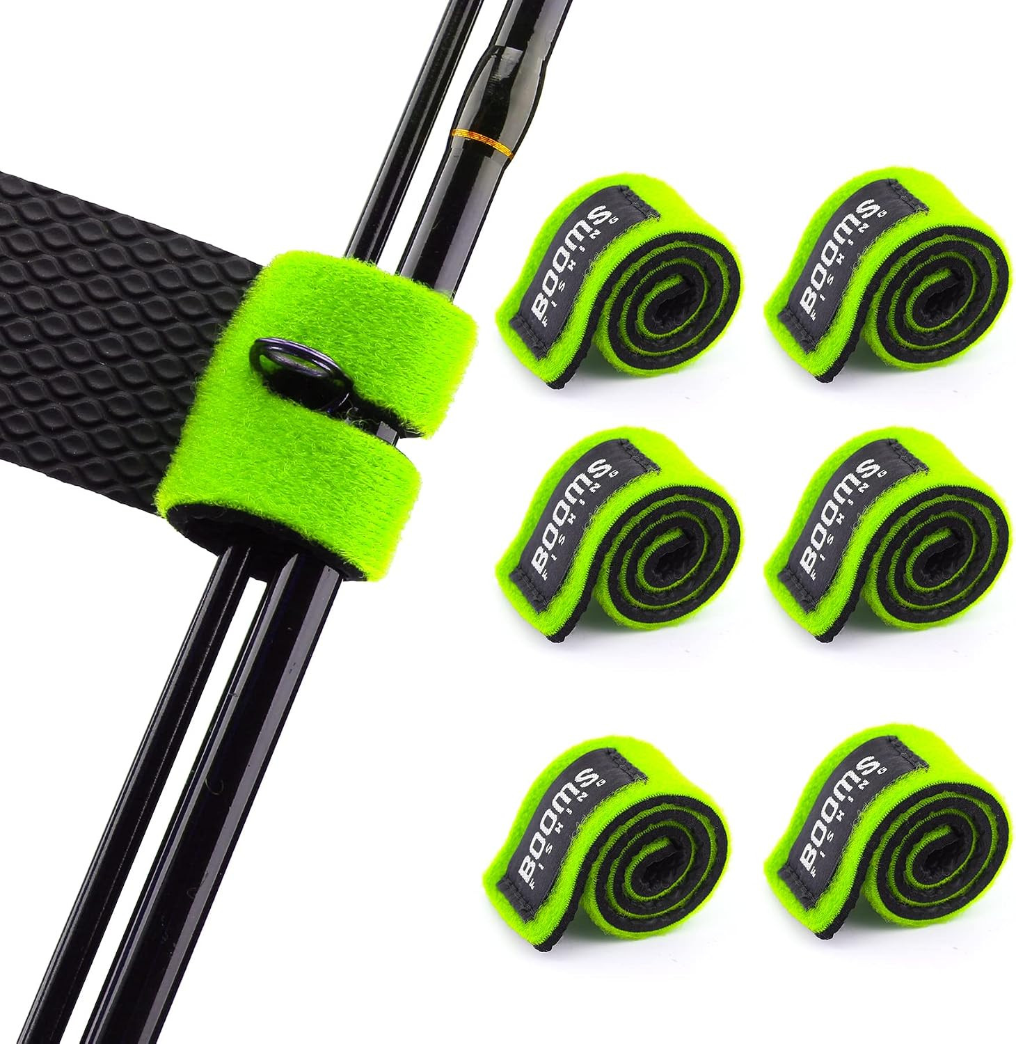 RS3 Fishing Rod Wrap Pole Straps， Hook & Loop Fishing Rod Belts, Fishing Rod Tie