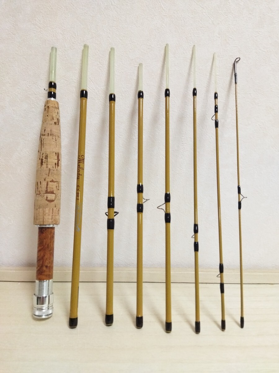 Rare item Waterman Melody 6’6″ #3 Glass 8-piece fly rod, stowed length