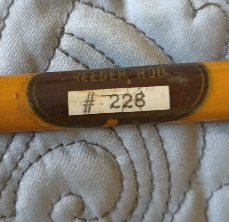 Vtg Rare REEDER Earl MFG Co 2pc Spinning Boat Rod 8’8″ Vancouver WA & Rod Caddy