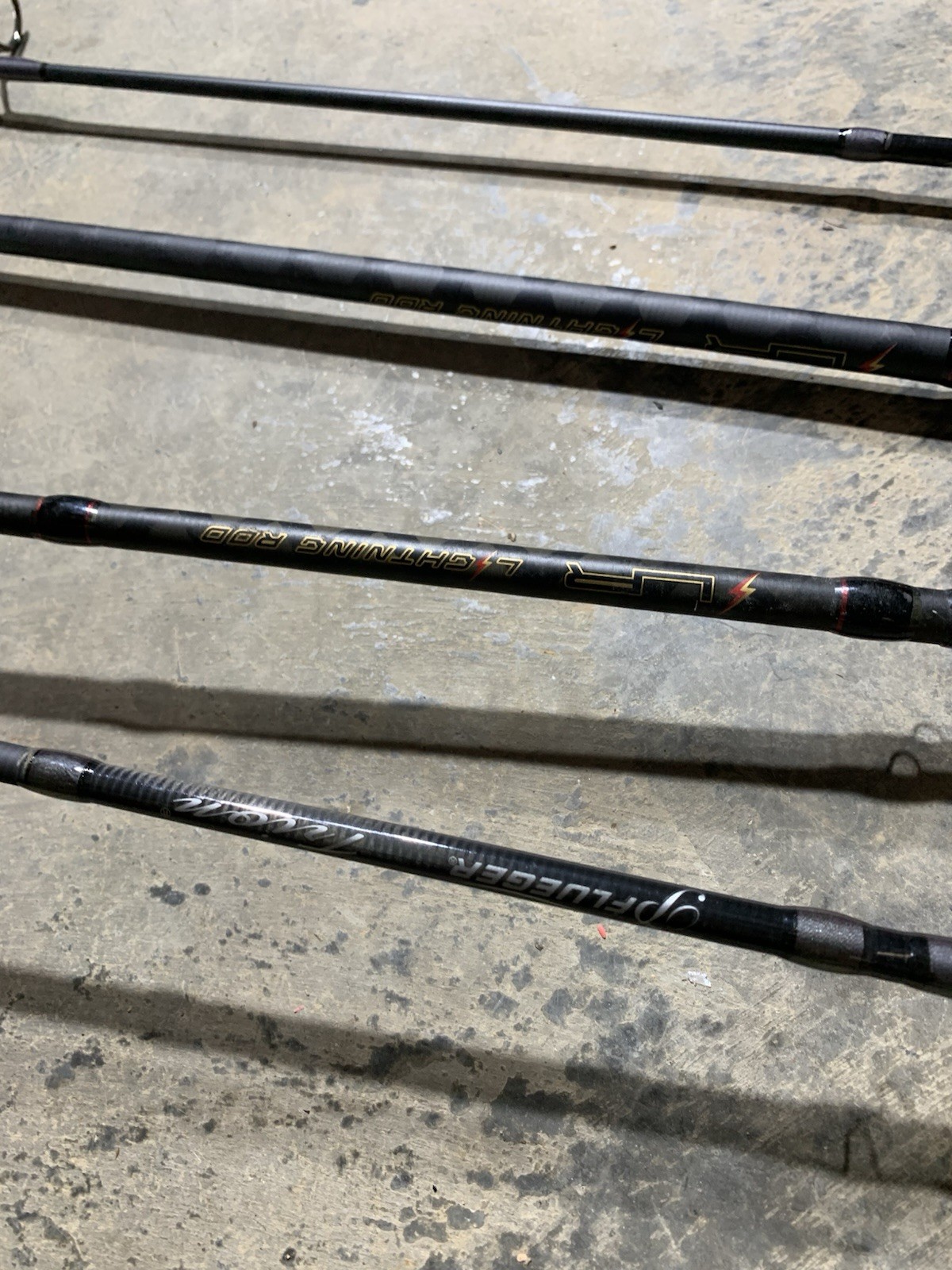 LOT OF 10 Assorted Brands FISHING RODS (BROKEN)
