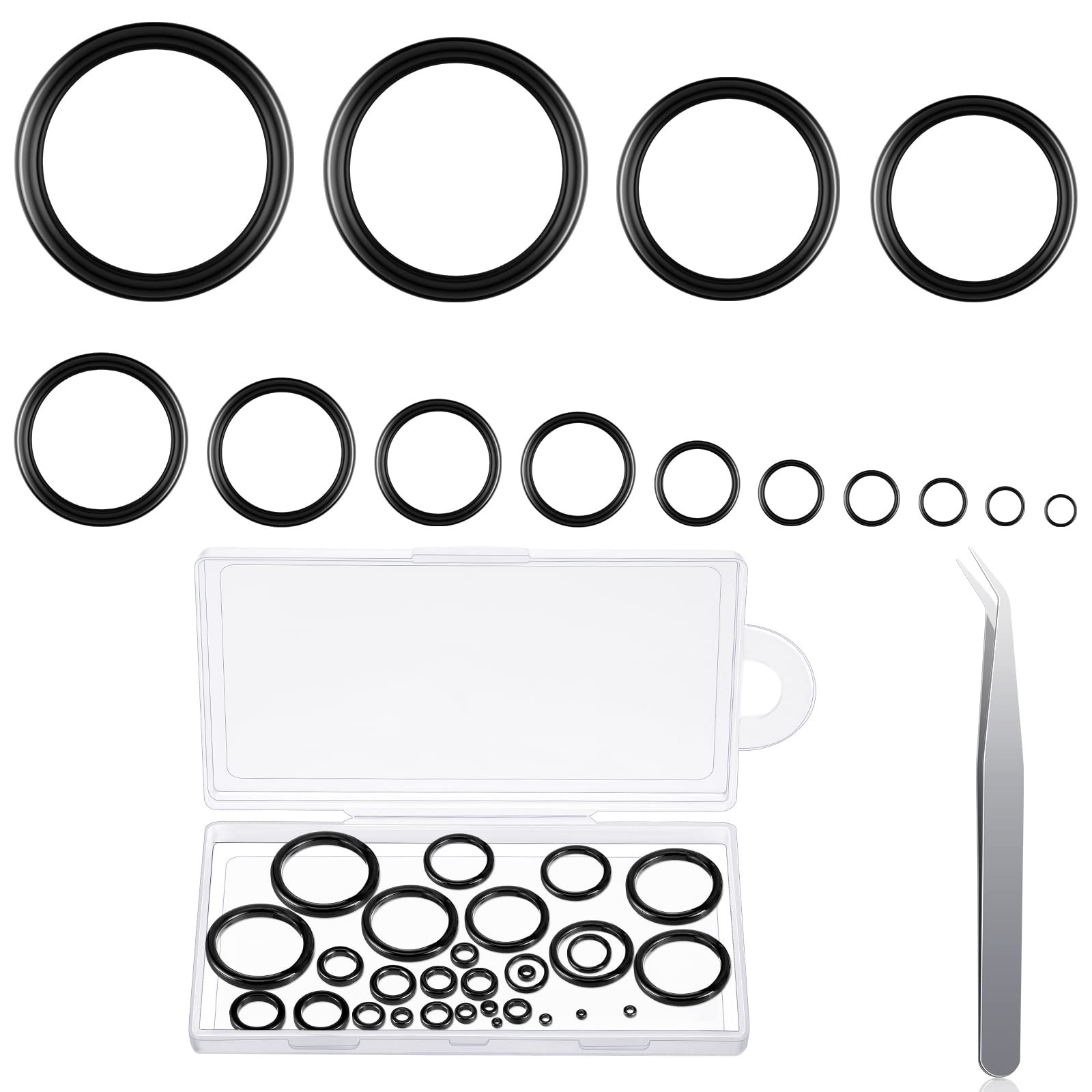 30 Pcs Fishing Rod Eyelet Repair Kit 14 Sizes Ceramic Guide Rings Replacement