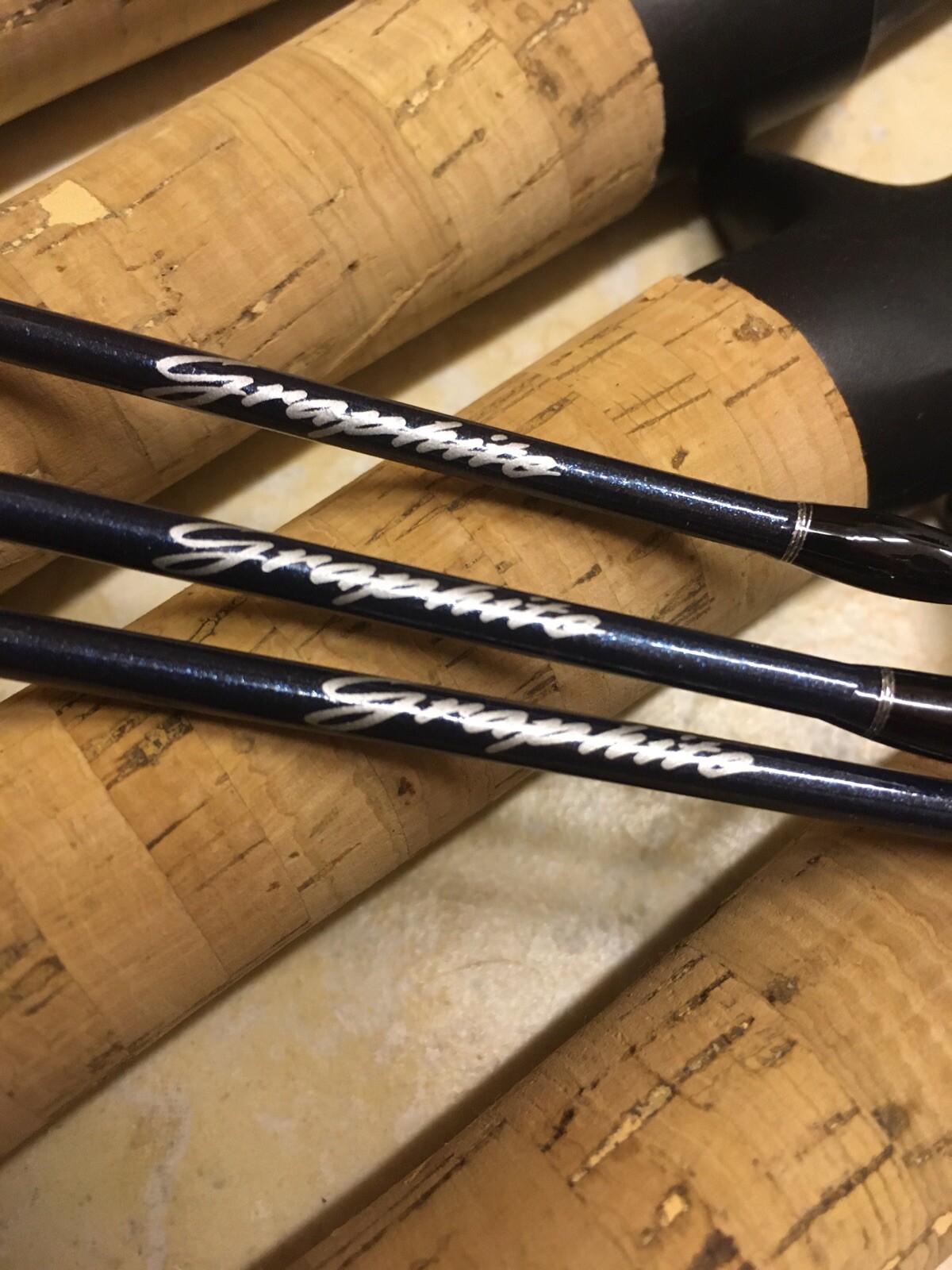3 Shakespeare Micro Series Graphite UL Casting Rods 4’6 Cork Handle Blu CLOSEOUT